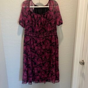 Elegant Pink Floral Dress